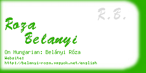 roza belanyi business card